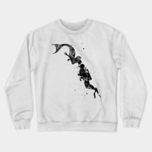 Mermaid kissing a sea diver Crewneck Sweatshirt